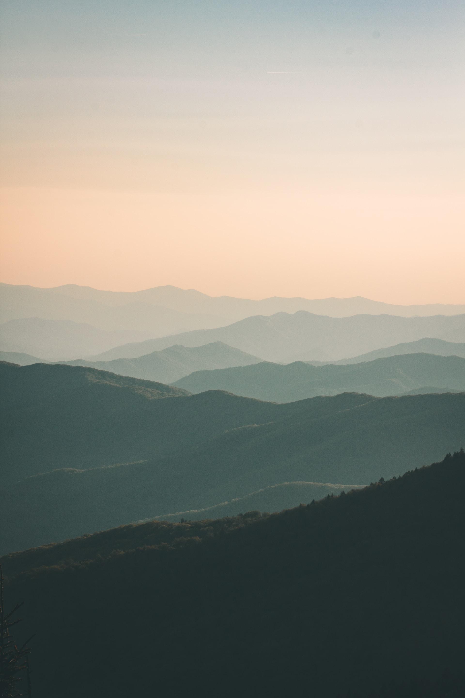 Rolling mountain scape